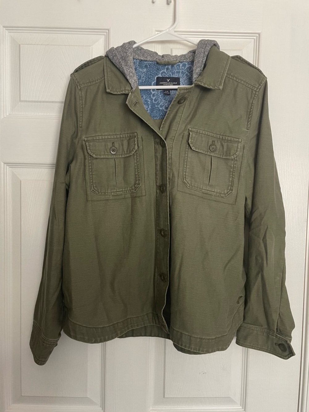 American Eagle Outfitters Women’s Size Large Green Utility Jacket